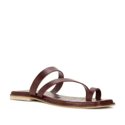 Bata Women's MONA Brown Toe Ring Sandals-picture-9