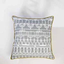 Balconies Pure Cotton Neutral And Grey Cushion Cover - 18 X 18 Inches-image-52