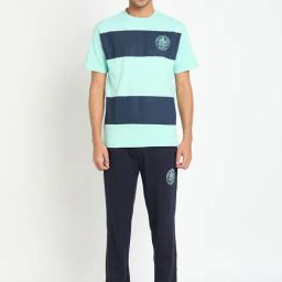 Club York Navy & Blue Regular Fit Crew T-Shirt & Trackpants Set-12