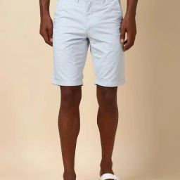Allen Solly Blue Cotton Slim Fit Printed Shorts-image-75