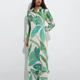 Utsa by Westside Green Foliage Design A-Line Kurta-image-69