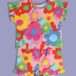 MINIKLUB Kids Multicolor Floral Print Top with Shorts-image-78