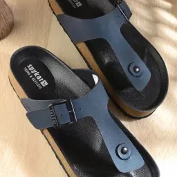 Spykar Men's LYON Navy T-Strap Sandals-picture-3