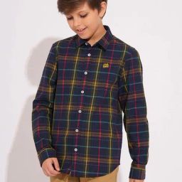 Jack & Jones Junior Boys Naval Academy Cotton Checks Full Sleeves Shirt-picture-8