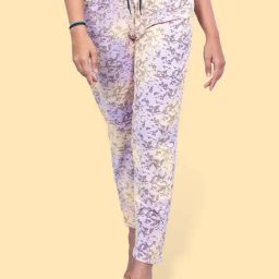 Kryptic Purple Cotton Regular Fit Printed Lounge Pants-image-56