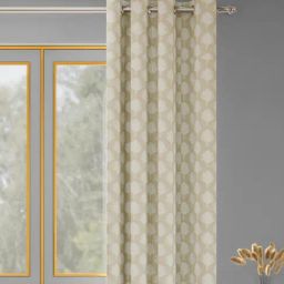 Haus & Kinder Brown Palm Charm Polyester Single Window Curtain 5 Ft-image-58