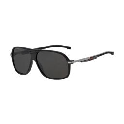 Hugo Boss Grey Aviator Sunglasses For Men-image-95