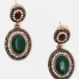Sohi Gold Plated Designer Stone Drop Earrings-image-96