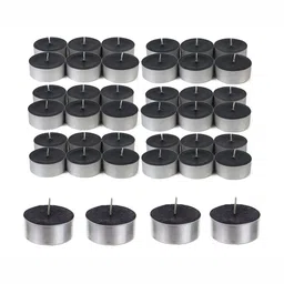 atorakushon 40 Pcs Black Scented Tea Light Candles-image-61