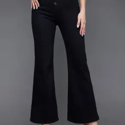 Miss Chase Black Denim Relaxed Fit High Rise Jeans-image-81