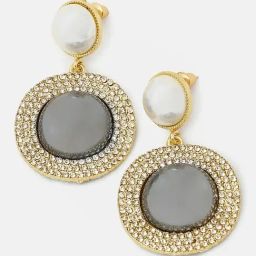 Sohi Gold Plated Pearls Drop Earrings-image-56