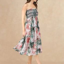 RAREISM Multi Cotton Printed Sleeveless Dress-image-77