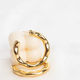 Perfectly Average XL Hammered Hoops for Women & Girls image 3