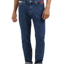 Tommy Hilfiger Mid Blue Cotton Solid Men Straight Fit Jeans-image-23