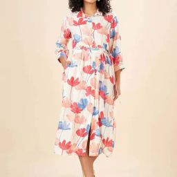 Akkriti by Pantaloons Pink Printed A-Line Dress-picture-31