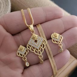 Gold Pendant set for Women-image-74