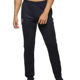 Omtex Navy Blue Regular Fit Solid Track Pants-image-11