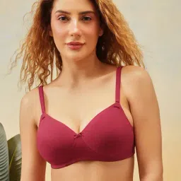 Clovia Navy Padded Wireless T-shirt bra-picture-39