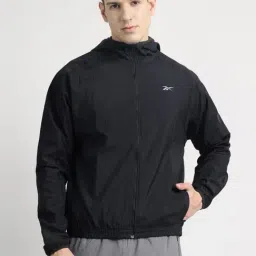 Reebok Black Regular Fit Sports Hoodie-image-7