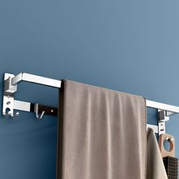 Plantex Silver-Toned Metallic Towel Holder-picture-47