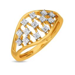 Kisna Diamond & Gold Jewellery Panarama 14k (585) Diamond & Gold Ring For Women-picture-16