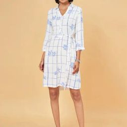 Annabelle by Pantaloons White Printed A-Line Dress-image-26