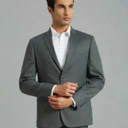 Reid & Taylor Grey Comfort fit Solid Blazer-image-9
