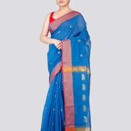 Pinkloom Blue Woven Saree-picture-43