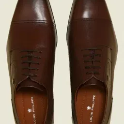 Louis Philippe Men's Brown Derby Shoes-image-64