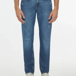 Guess Jeans G14 Blue Mid Rise Slim Fit Denim Jeans-picture-49