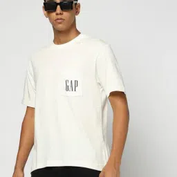 GAP White Cotton Relaxed Fit Graphic T-Shirt-picture-31