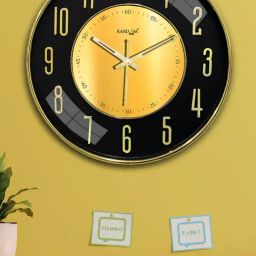 Random Black & Gold Printed Traditional Wall Clock-picture-16