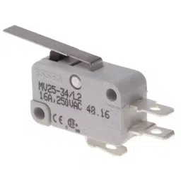 RS PRO Long Straight Lever Micro Switch SP-CO Quick Connect Terminal 250 V AC, 8046215-14