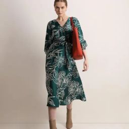Vero Moda Green & White Floral Print Midi Dress-image-48