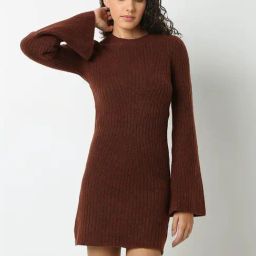 Vero Moda Brown Regular Fit A Line Dress-image-88