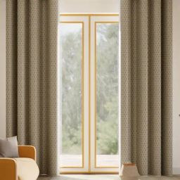 Haus & Kinder Brown Mosaic Mirage Polyester Door Curtains 7 Ft - Pack of 2-image-19
