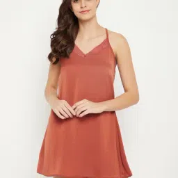 Clovia Brown Lace Work Babydoll-picture-23