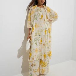 Zuba by Westside Yellow Floral Printed Cotton-Blend Dupatta-picture-47