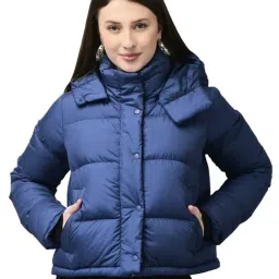 Woods Bblue Polyester Solid Jacket-picture-18