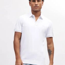 GANT Solid Polo Neck Slim Fit T-Shirt-picture-23