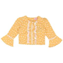 Cutecumber Kids Yellow Cotton Floral Print Full Sleeves Top-image-45