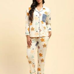 Global Republic Cream Graphic Pyjama Sets-image-28