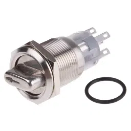 RS PRO Selector Switch (on-on) Illuminated 2 Positions, 8771965-39