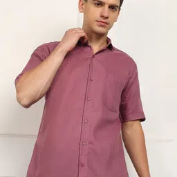 Mast & Harbour Men Solid Spread Collar Casual Shirt-image-69