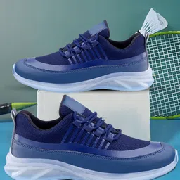 Bxxy Men Solid 858Y-Blue-6-Blue Mid-Top Running Non-Marking Shoes-40