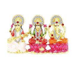 Kulin Metal Laxmi Ganesha & Saraswati Idol-image-34