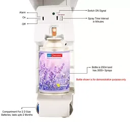 Airdscent Automatic Air Freshener & Refill With Cool Breeze, Orange, Lavender & Refreshing Lime Fragrance 250 ml Each (Pack of 5) image 2