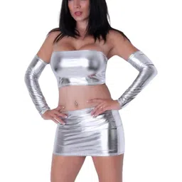 GuSo Shopee Women Silver Nylon Baby Dolls-picture-14