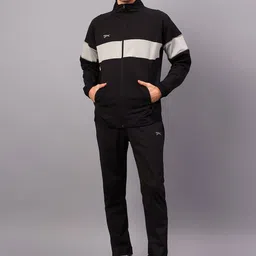 Shiv Naresh Men Colourblocked Mock Collar Jacket & Track Pant image 1