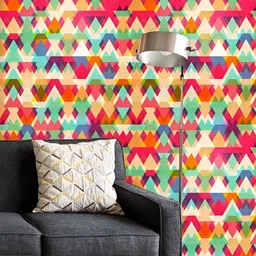 ArtzFolio Printed UV-Resistant Anti-Bacterial Triangles Peel & Stick Wallpaper-image-55